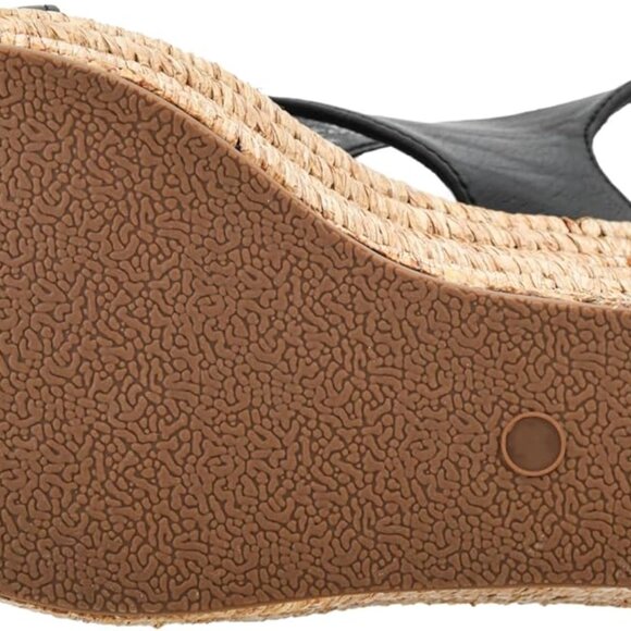 Women's Leather Wedge Sandals 3.75-Inch Heel 2-Inch Platform Stylish Jute - Picture 5 of 8